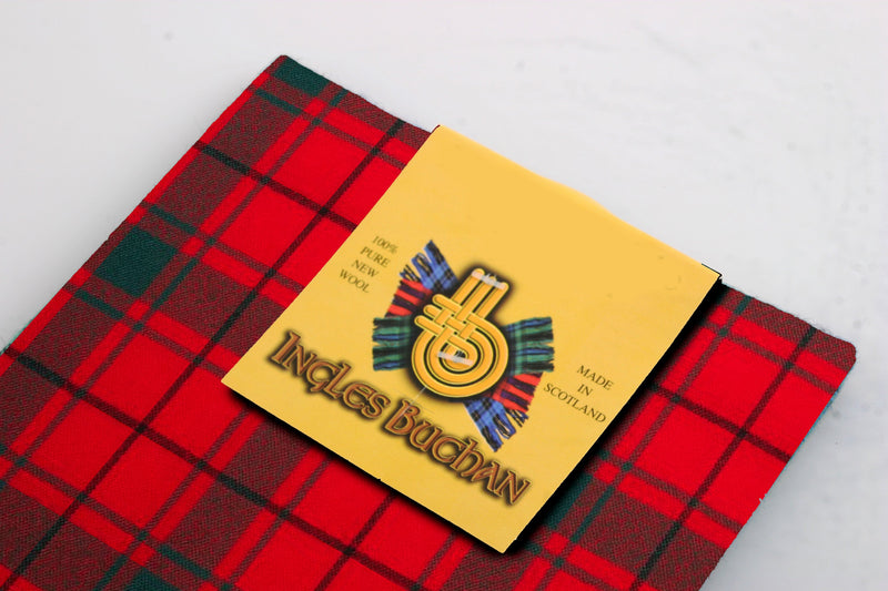 Wool Tartan Pocket Square in MacDonald of the Isles Red Tartan