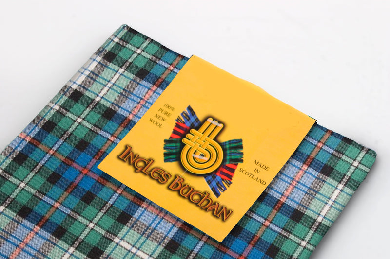 Wool Tartan Pocket Square in MacKenzie Dress Ancient Tartan