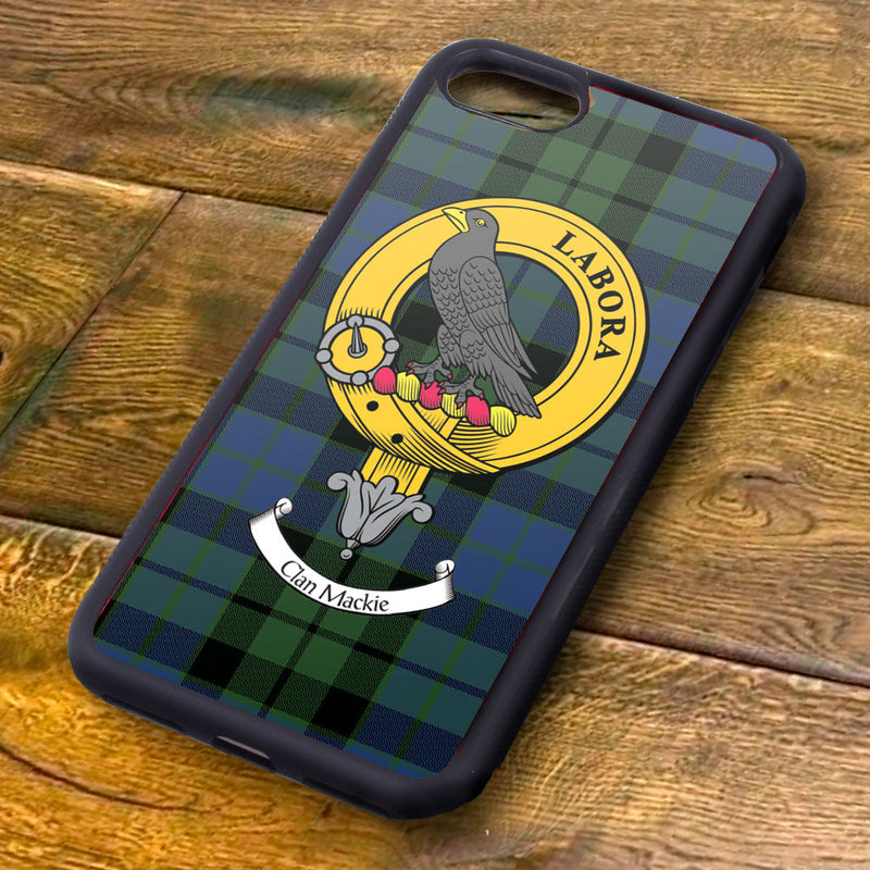 MacKie Tartan and Clan Crest iPhone Rubber Case
