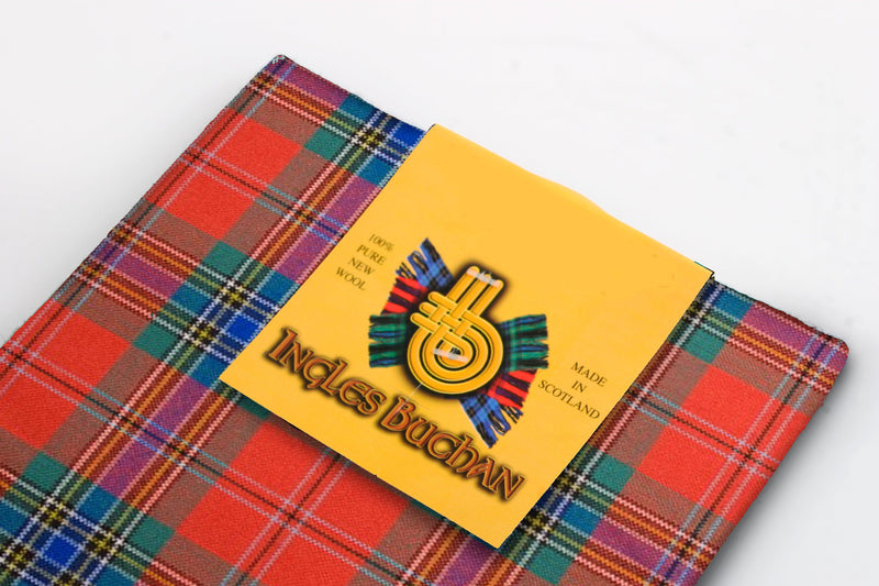 Wool Tartan Pocket Square in MacLean of Duart Ancient Tartan