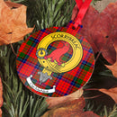 MacNicol Clan Crest and Tartan Metal Christmas Ornament - 6 Styles Available