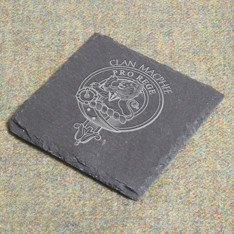 MacPhee Clan Crest Slate Coaster