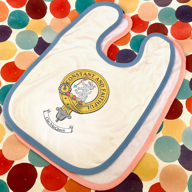 MacQueen Clan Crest Baby Bib