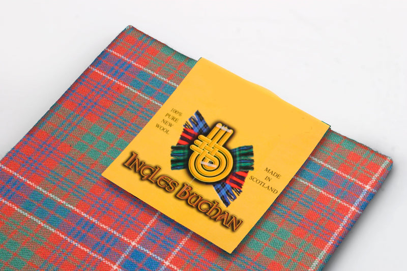 Wool Tartan Pocket Square in MacRae Ancient Tartan