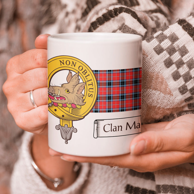 MacTavish Clan Crest and Tartan Mug