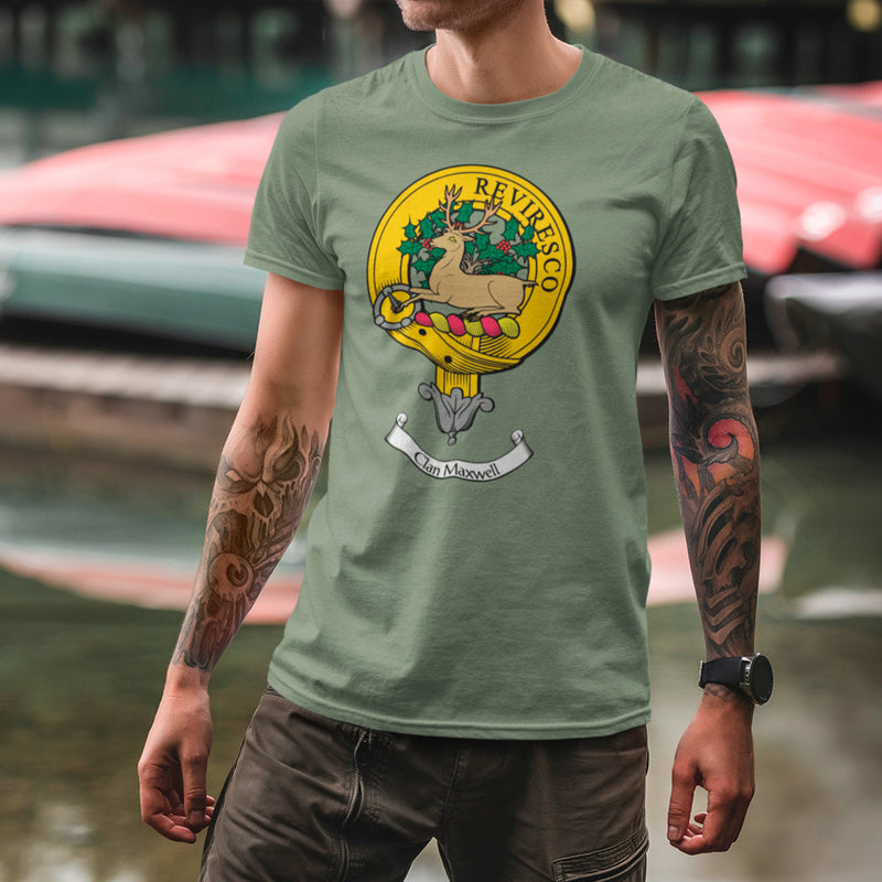 Maxwell Clan Crest Gents T Shirt