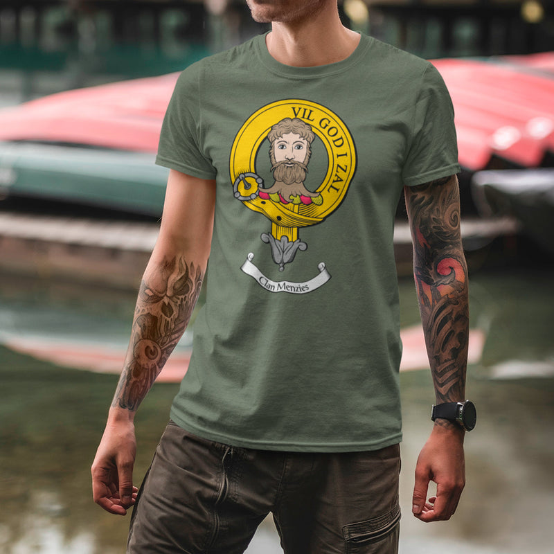 Menzies Clan Crest Gents T Shirt