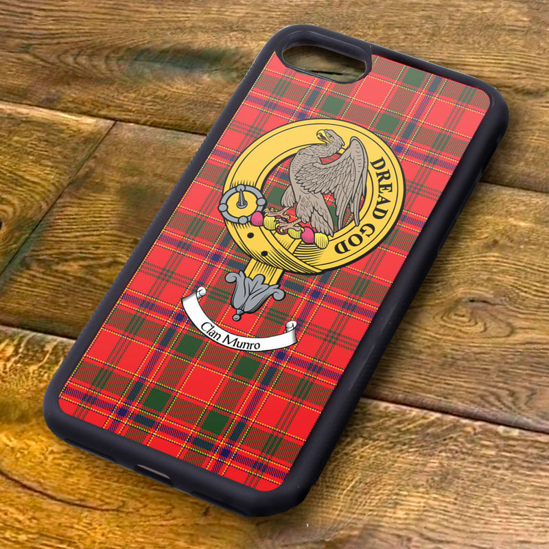 Munro Tartan and Clan Crest iPhone Rubber Case
