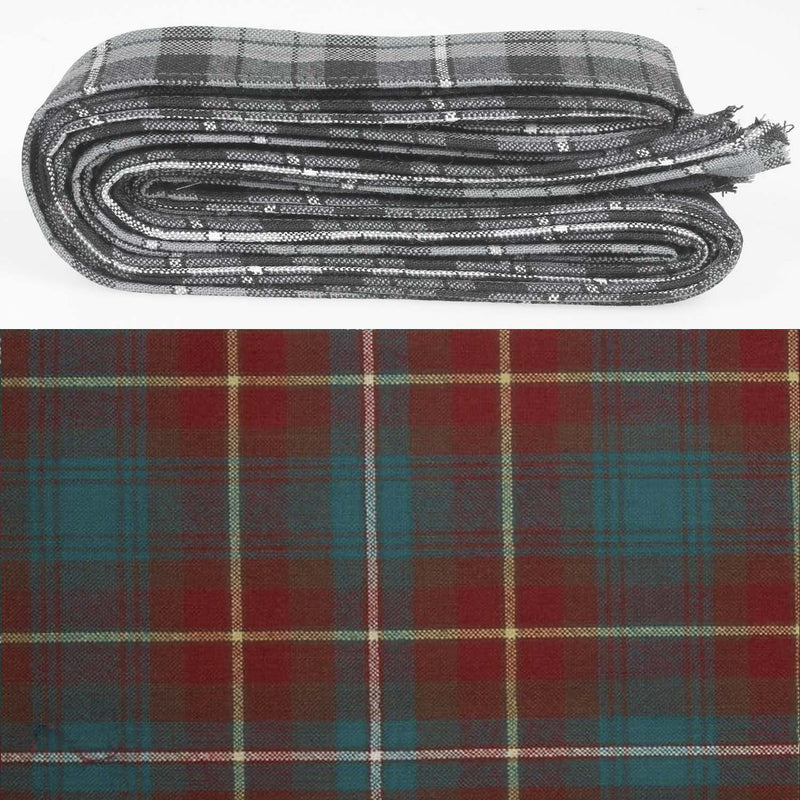 Wool Strip Ribbon in Prince Edward Island Tartan - 5 Strips, Choose Your Width