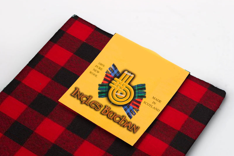 Wool Tartan Pocket Square in Rob Roy MacGregor Modern Tartan