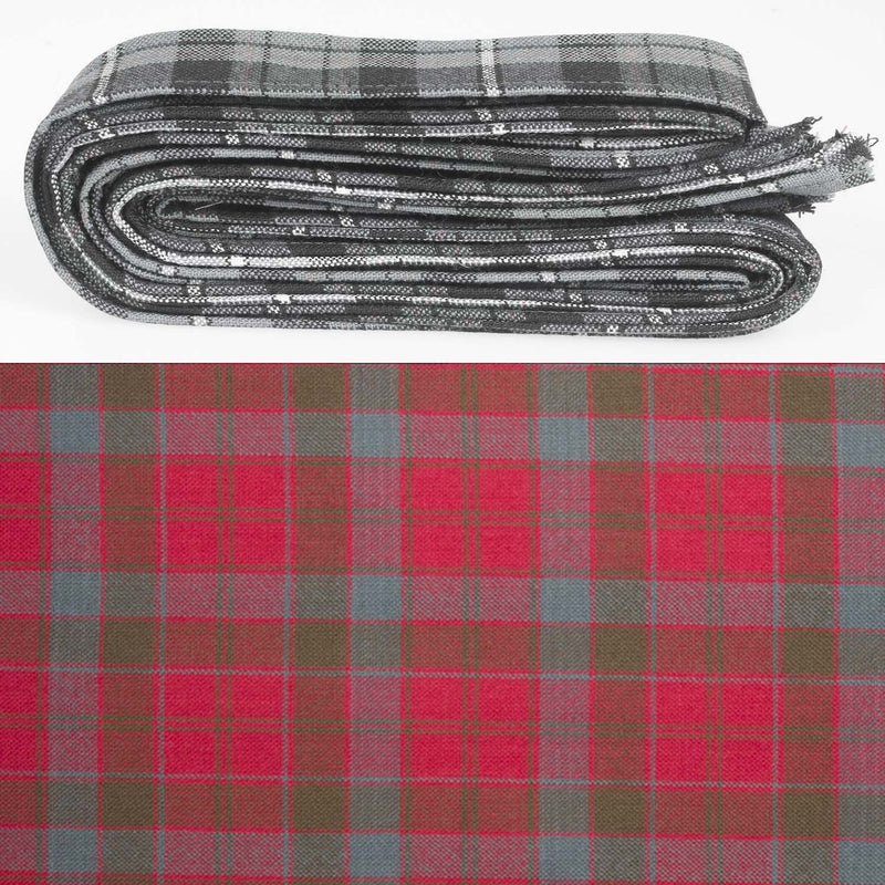 Wool Strip Ribbon in Robertson Weathered Tartan - 5 Strips, Choose Your Width