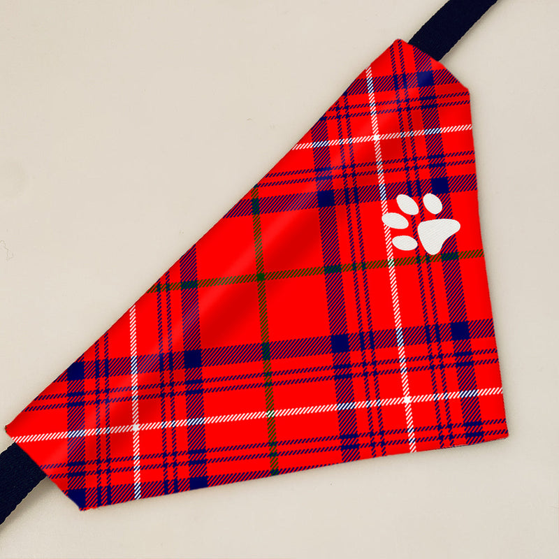 Rose Modern Tartan Pet Bandana