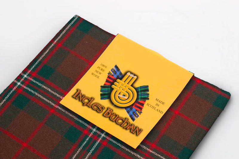 Wool Pocket Square in Scott Brown Modern Tartan