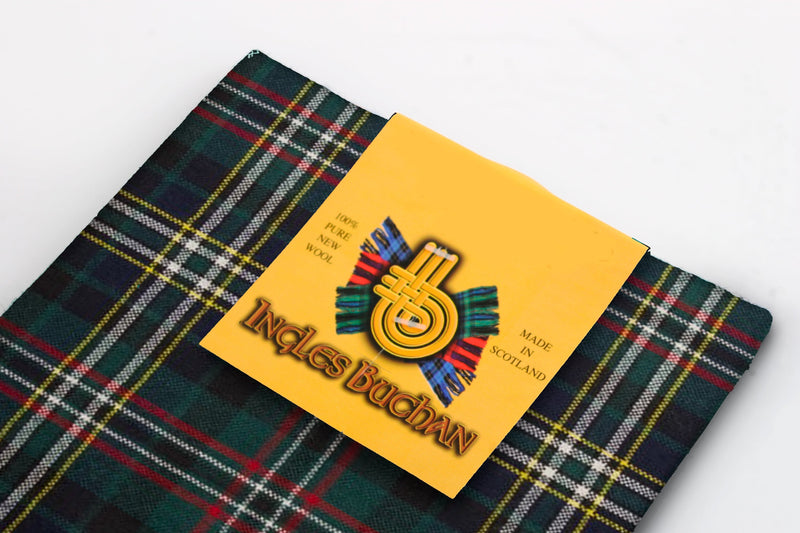 Wool Pocket Square in Scott Green Modern Tartan