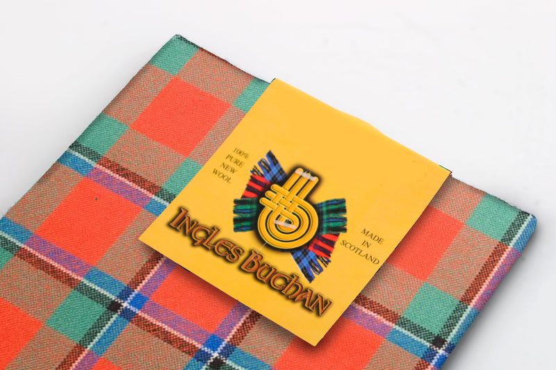 Wool Tartan Pocket Square in Sinclair Ancient Tartan