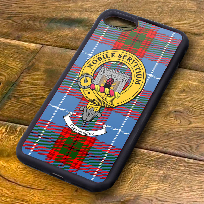 Spalding Tartan and Clan Crest iPhone Rubber Case