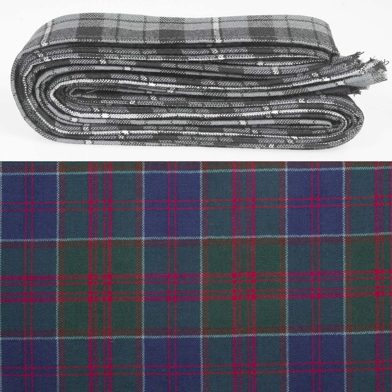 Wool Strip Ribbon in Stewart of Appin Hunting Modern Tartan - 5 Strips, Choose Your Width