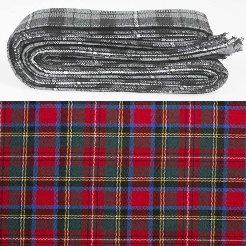 Wool Strip Ribbon in Stewart, Charles Edward Modern Tartan - 5 Strips, Choose Your Width