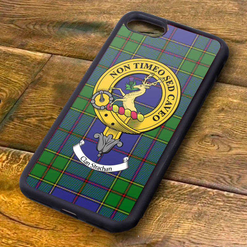 Strachan Tartan and Clan Crest iPhone Rubber Case