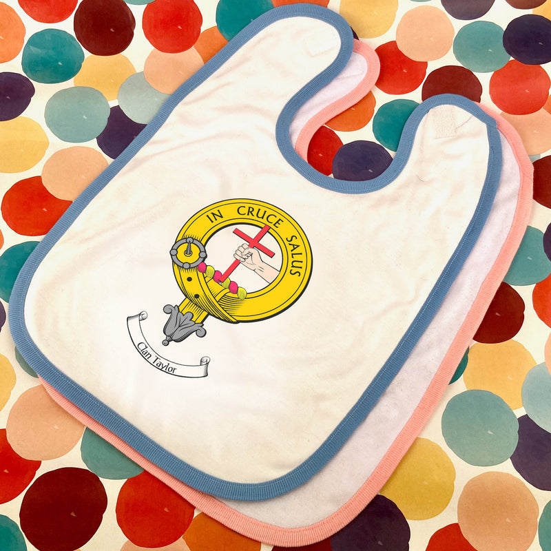 Taylor Clan Crest Baby Bib