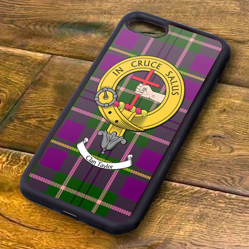 Taylor Tartan and Clan Crest iPhone Rubber Case