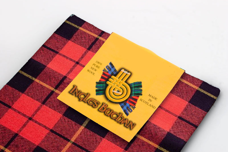 Wool Tartan Pocket Square in Wallace Ancient Tartan