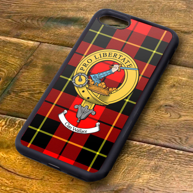 Wallace Tartan and Clan Crest iPhone Rubber Case