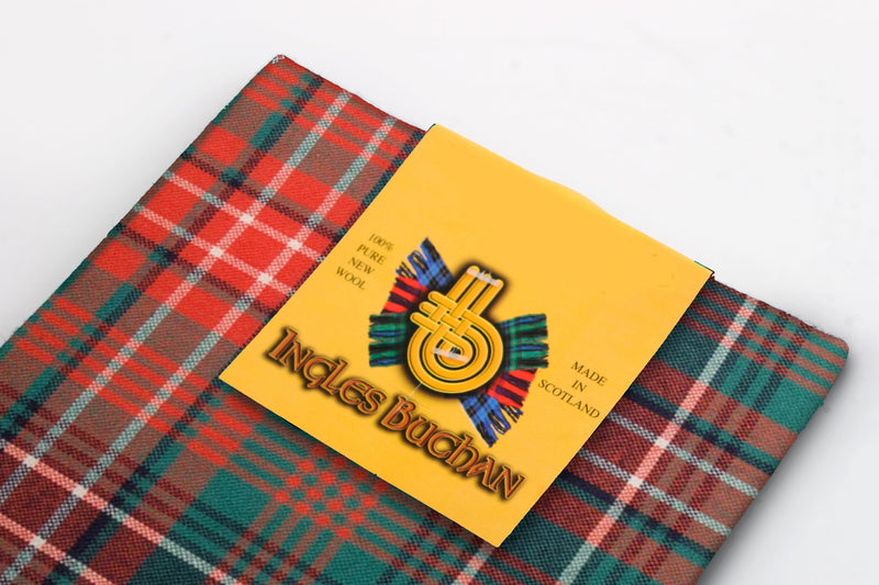 Wool Tartan Pocket Square in Wilson Ancient Tartan.