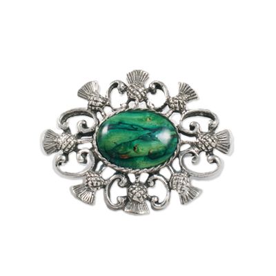 Heathergems Multi Thistle Brooch