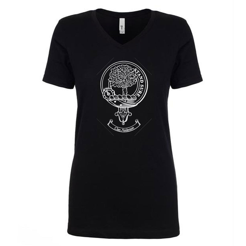 Anderson Clan Crest Ladies Ouline T-Shirt