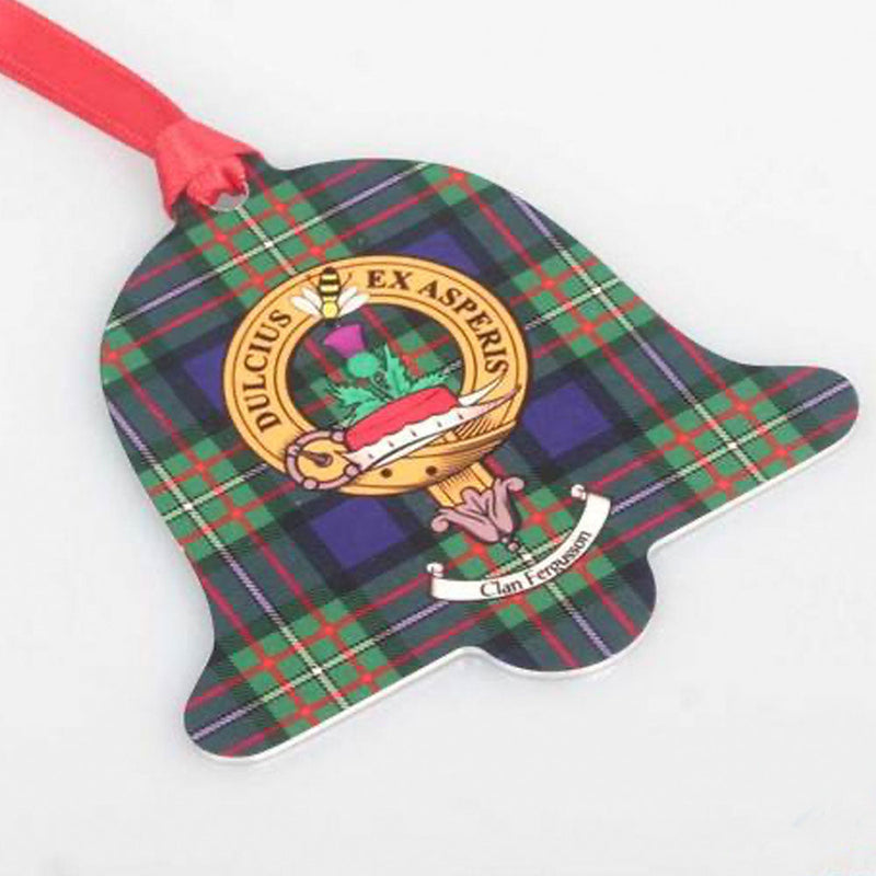 Clan Crest and Tartan Metal Christmas Ornament - 6 Styles Available