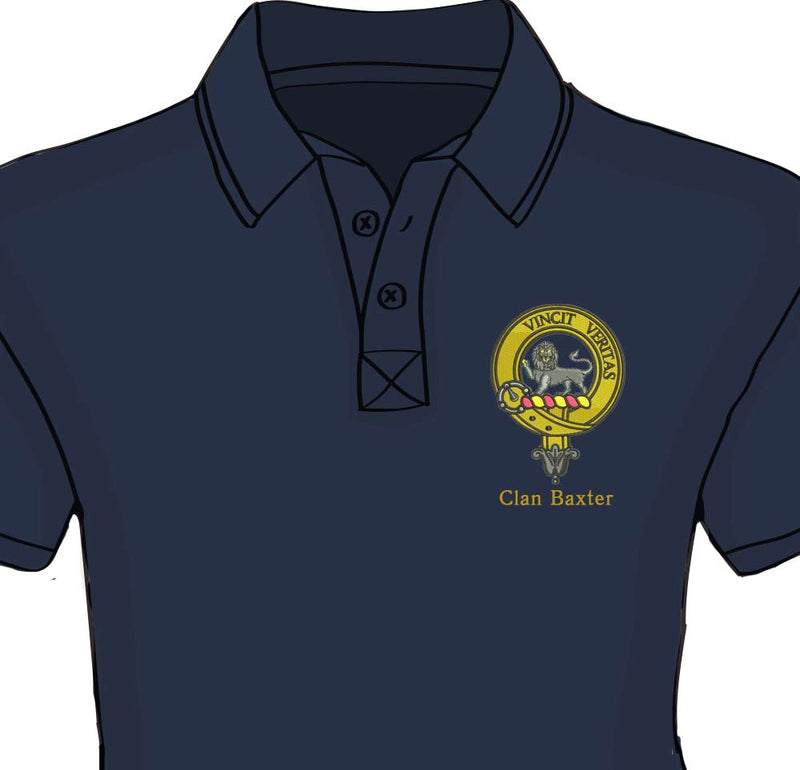 Baxter Clan Crest Embroidered Polo