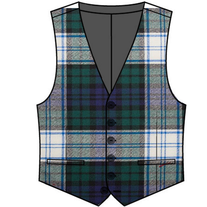 Black Watch Dress Modern Gents Waistcoat