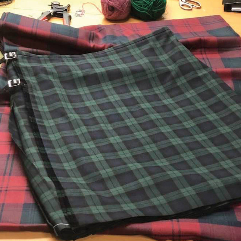 Campbell Modern Polyviscose Kilted Skirt