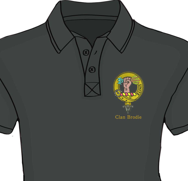 Brodie Clan Crest Embroidered Polo