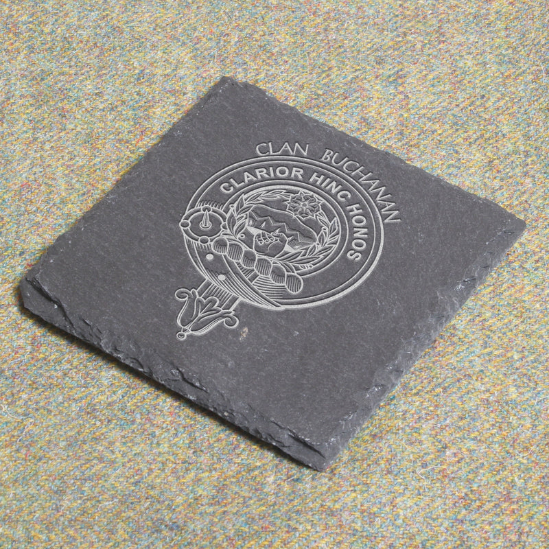 Buchanan Clan Crest Slate Coaster