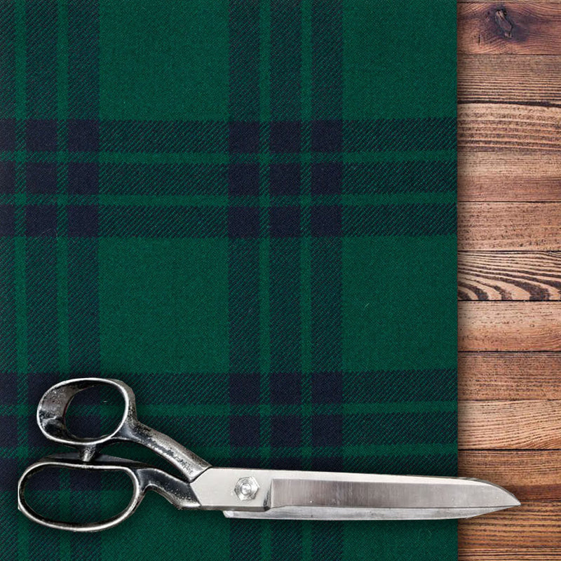 Montgomery Blue Modern Heavy Weight Tartan per meter