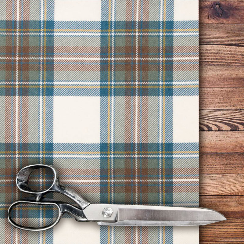 Stewart Dress Blue Lightweight Tartan by the Meter