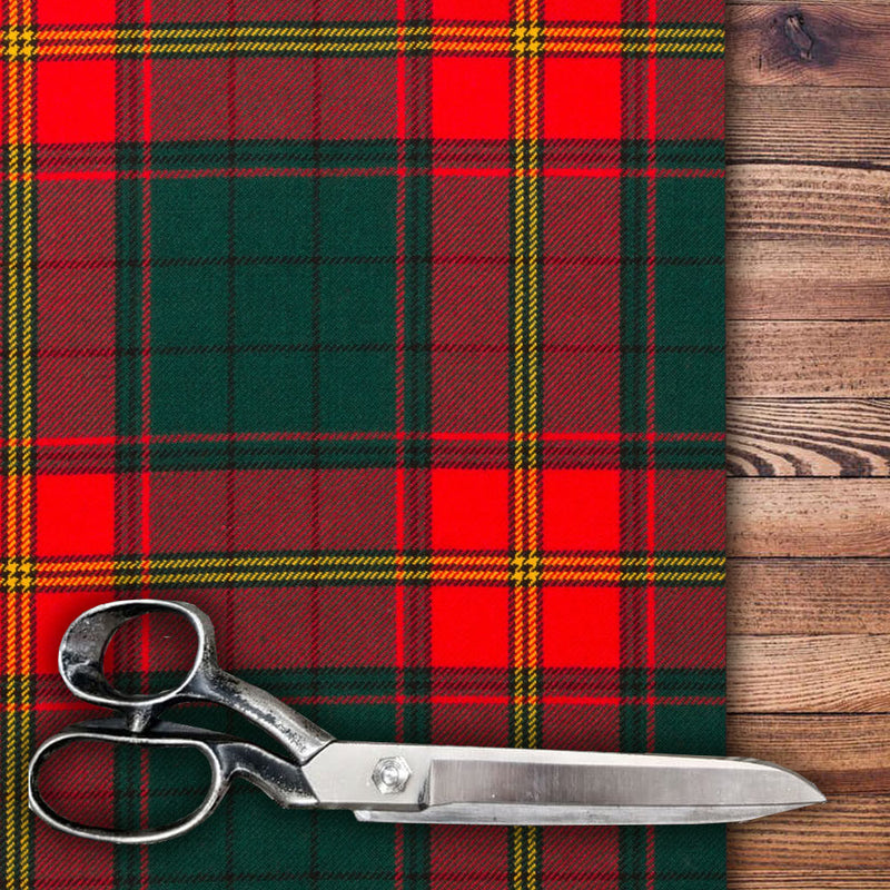 Ulster Red Lightweight Tartan by the Meter