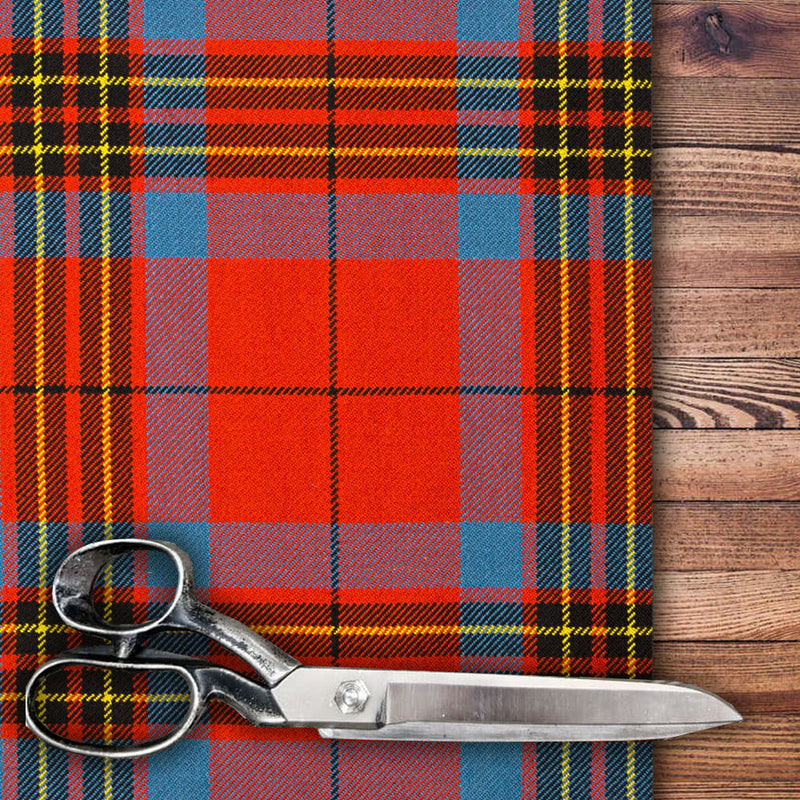 Leslie Red Ancient Heavy Weight Tartan per meter