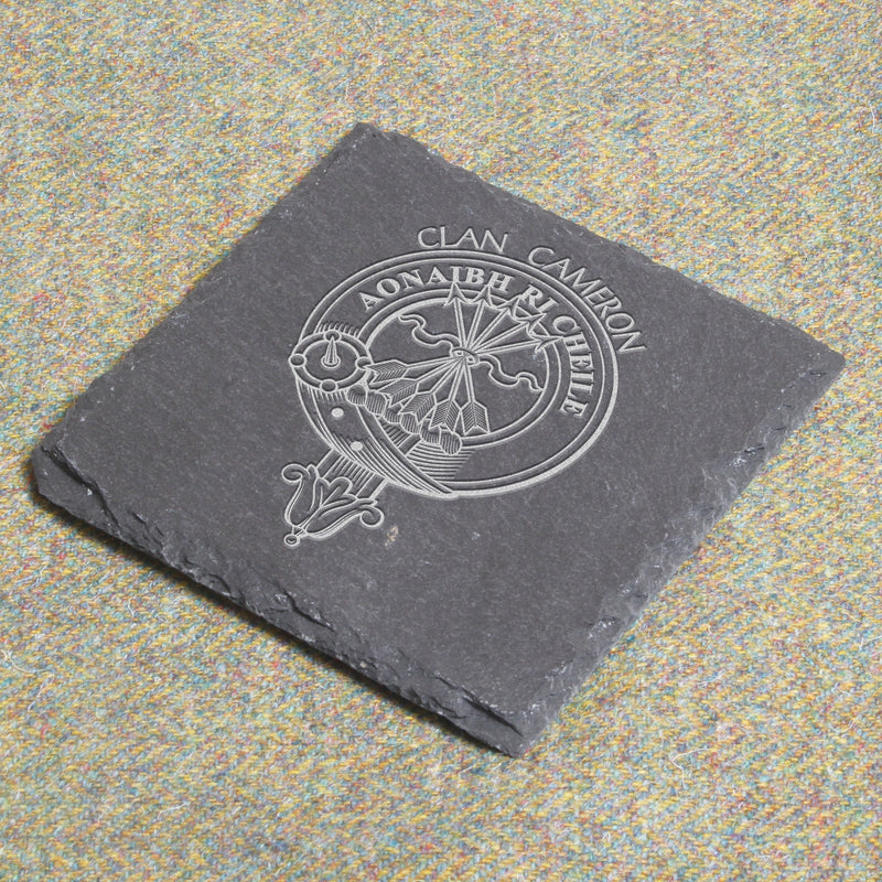 Cameron Clan Crest Slate Coaster