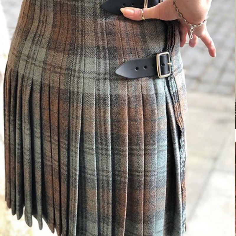 Ladies Campbell Weathered Tweed Kilt