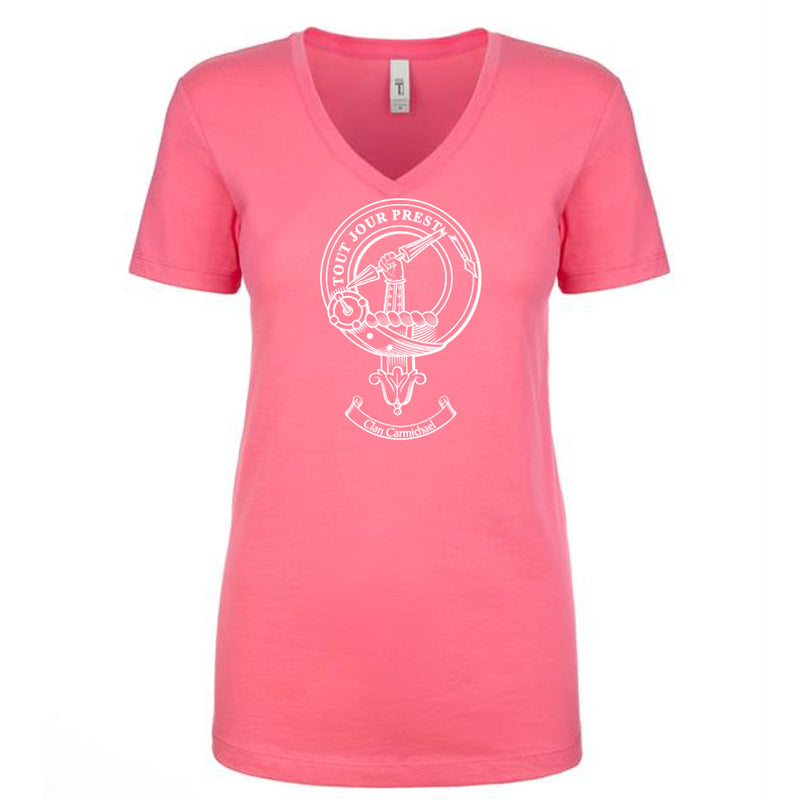 Carmichael Clan Crest Ladies Ouline T-Shirt