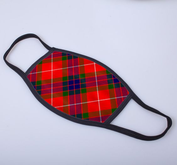 Fraser Tartan Printed Face Mask