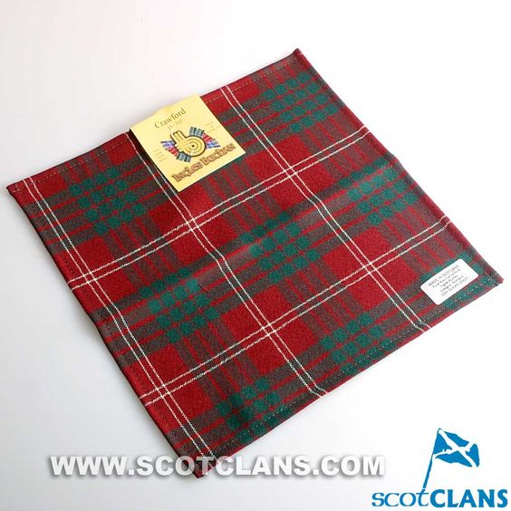 Wool Tartan Pocket Square in Crawford Modern Tartan