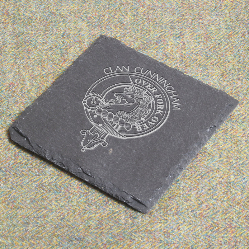 Cunningham Clan Crest Slate Coaster