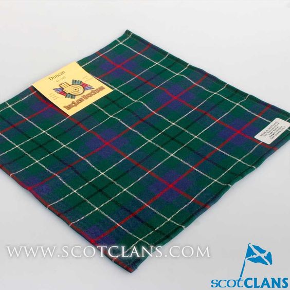 Wool Tartan Pocket Square in Duncan Modern Tartan