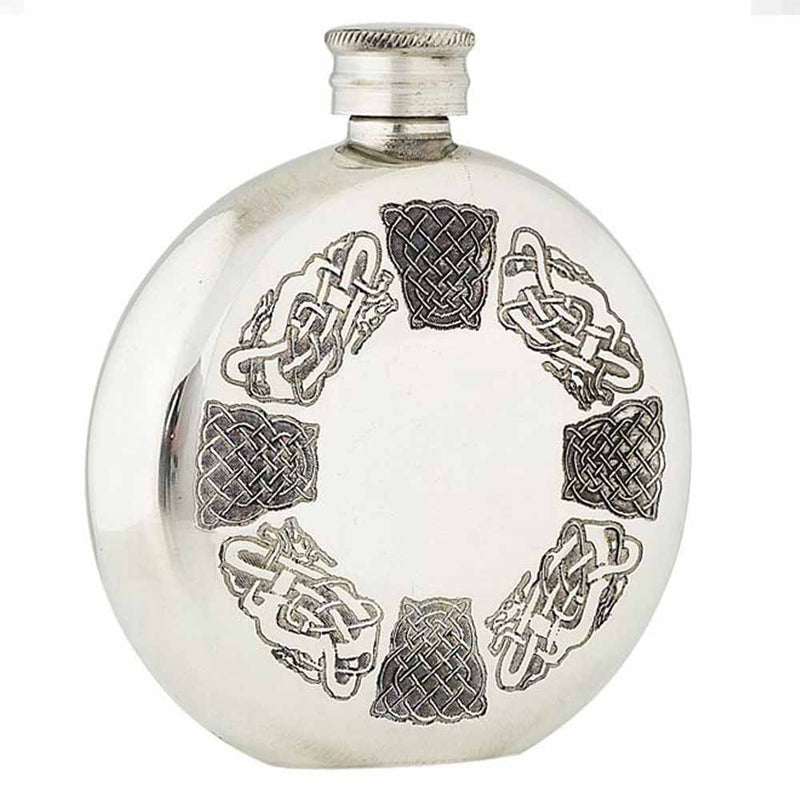 6oz Celtic Pewter Flask