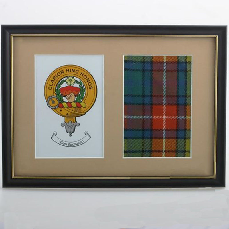 Clan Crest & Real Tartan - Framed