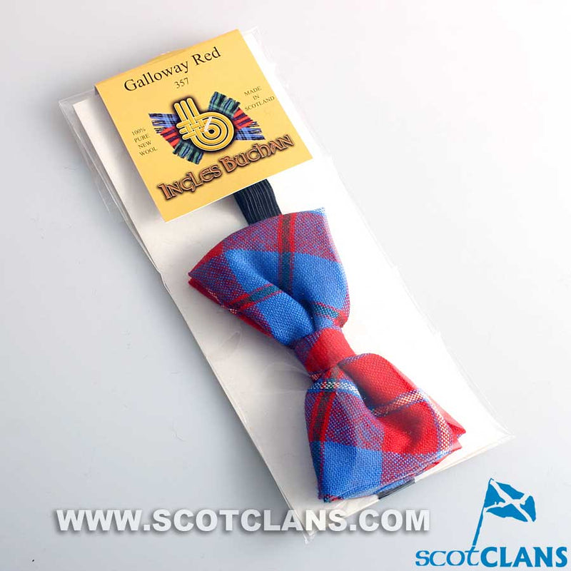 Galloway Red Modern Tartan Bow Tie